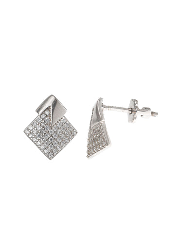 Maira Sterling Silver Pave Earrings