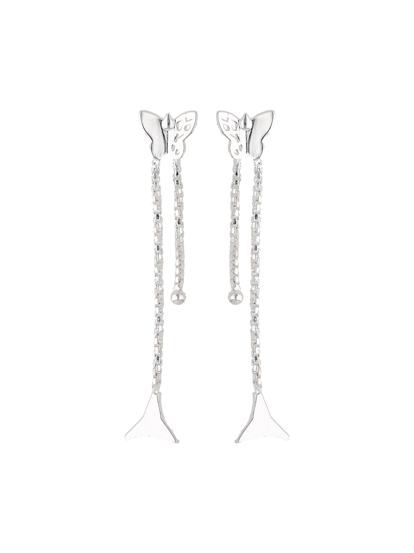 Maira Sterling Silver Flutter and Flow Drop Earrings