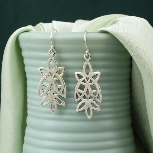 MAIRA 92.5 Sterling Silver Light Weight Stylish Earrings Jewellery for Wome / Girls