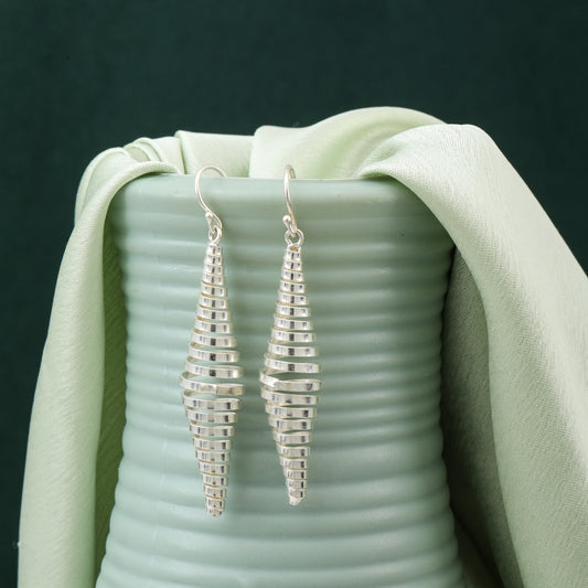 MAIRA Antique 925 Silver Contemporaray officewear Spring Round Earrings for Women/Gift for Girls