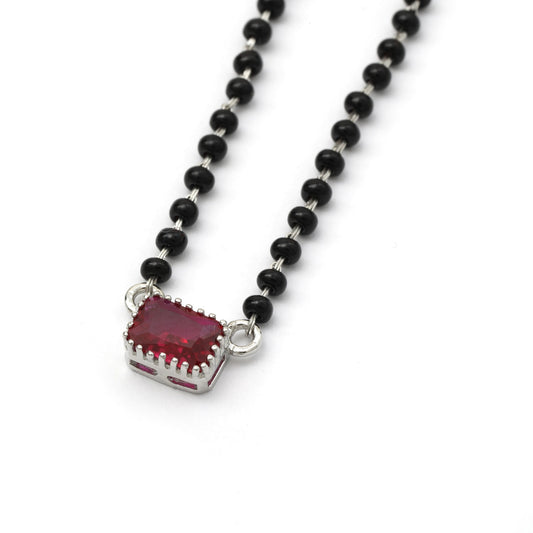 MAIRA Traditional Simple 18 inch Dailywear Mangalsutra in 925 Sterling Silver Jewellery