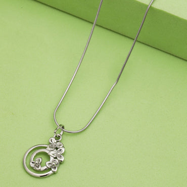 MAIRA Floral 925 Sterling Silver Pendant Chain for Girls
