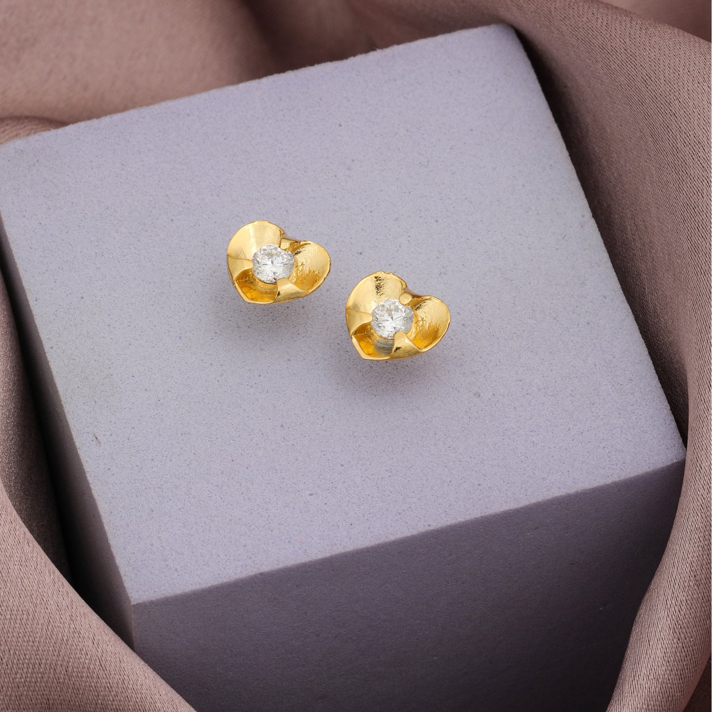 MAIRA Mini 925 Sterling Silver 18K Gold Plated Earrings for Girls/ Women