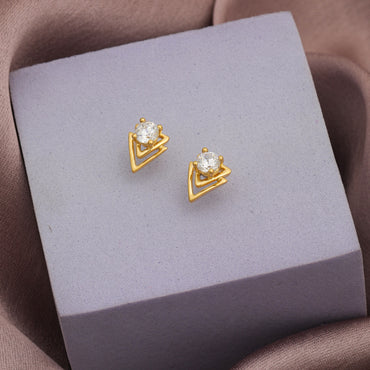 MAIRA Stylish Contemporary 925 Sterling Silver 18 k Gold Plated Earring Set for Girls / Women