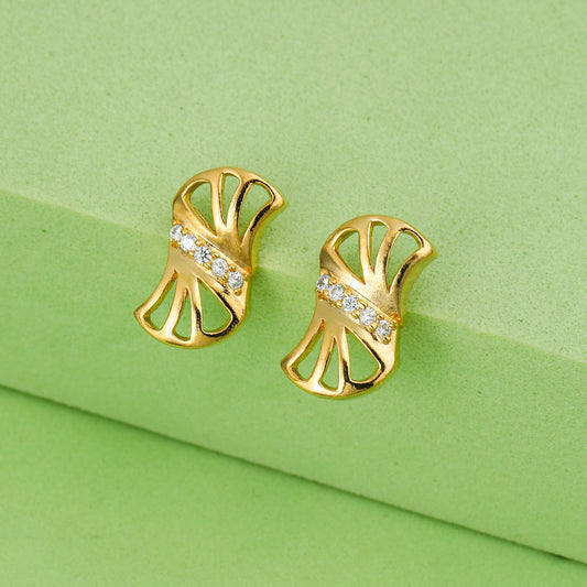 MAIRA 925 Sterling Silver 18K Gold Plated Earrings For Women/ Girls