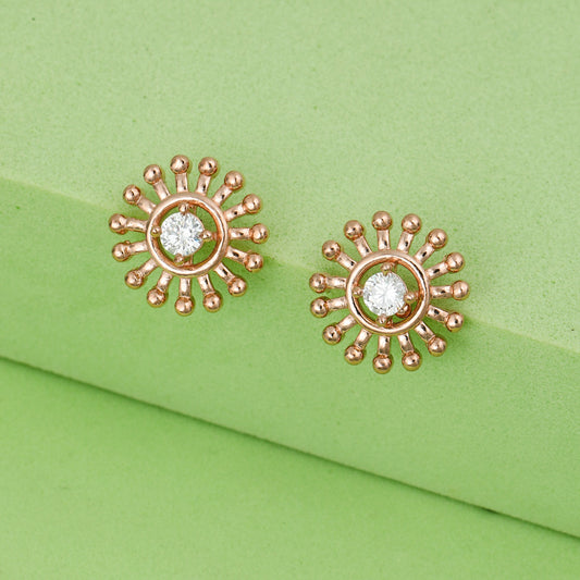 Stud Earrings Rose Gold
