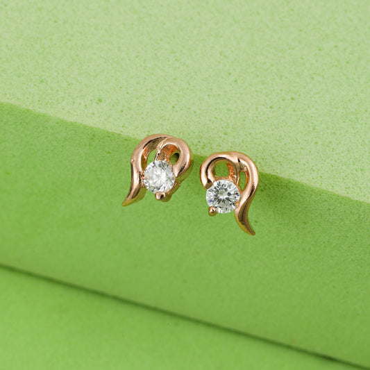 MAIRA 925 Sterling Silver Rose Gold Earrings For women/ Girls