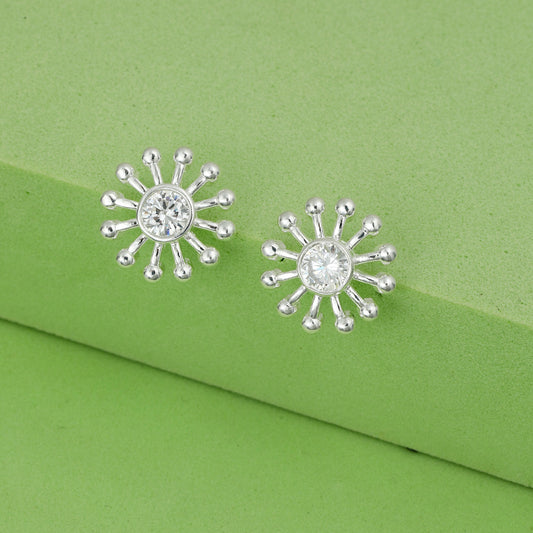 MAIRA 925 Sterling Silver Simple And Elegant Earrings For Women/ Girls