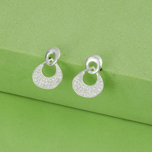 MAIRA 925 Sterling Silver Simple And Elegant Earrings For Women/ Girls