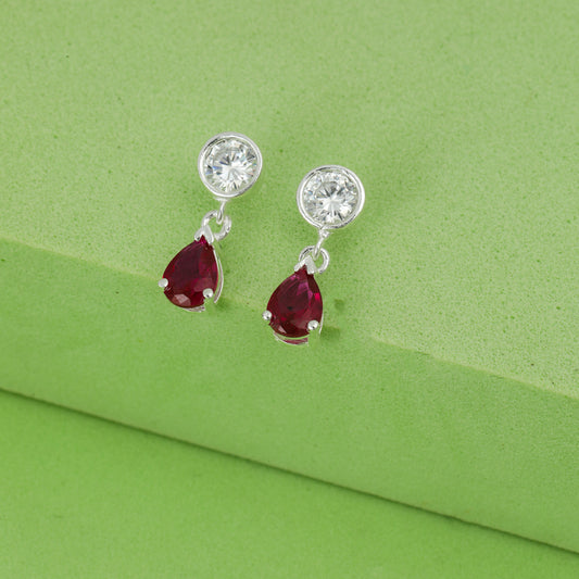 MAIRA 925 Sterling Silver Elegant Diamond Earrings For Women/ Girls