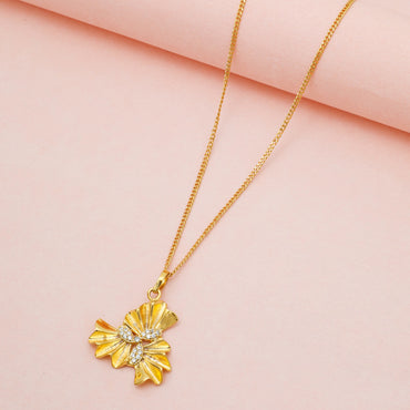 MAIRA 925 Sterling Silver 18kGold plated Necklace With Earrings for Girls / Women