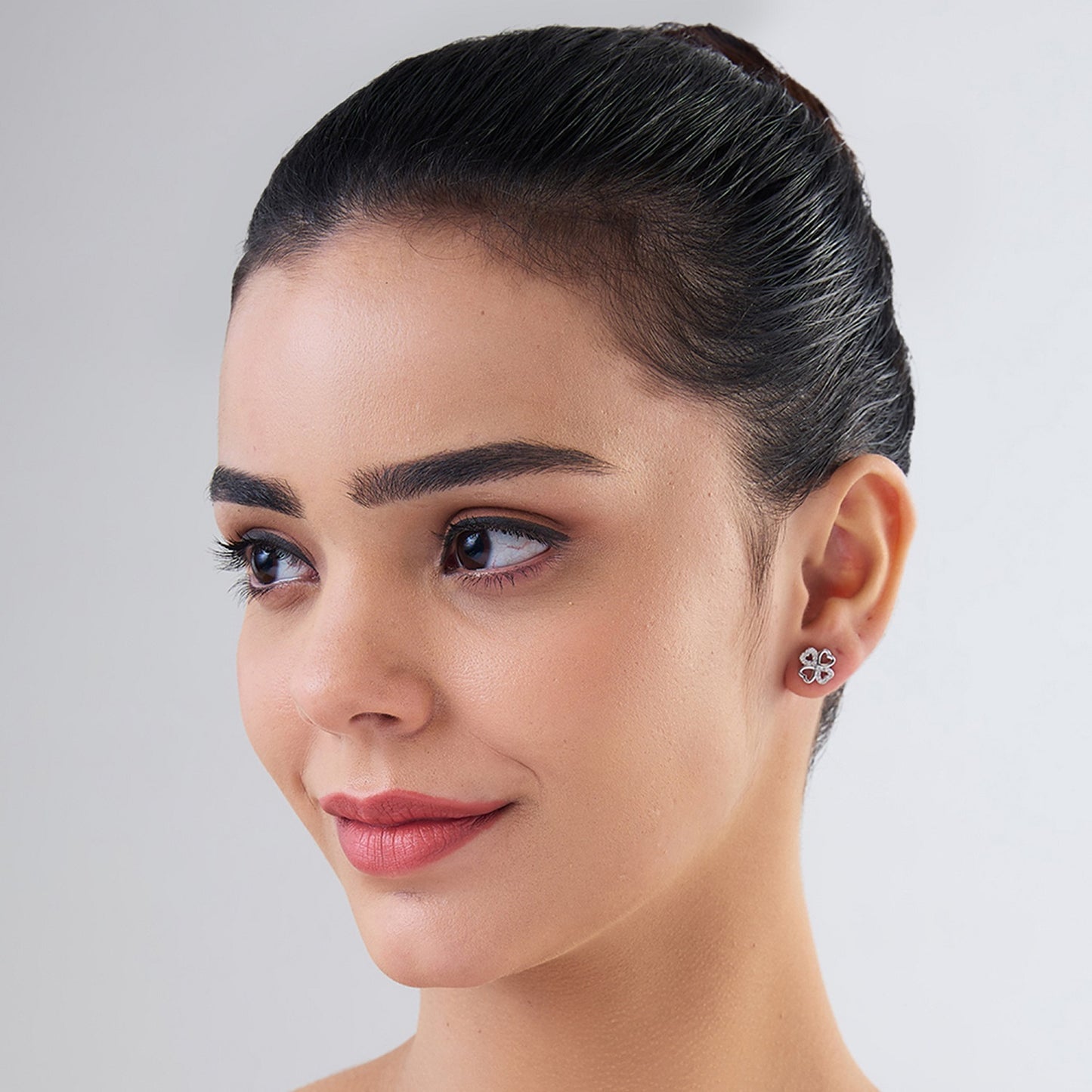 MAIRA Multi Heart CZ stones Simple 925 sterling Silver Earrings for Girls