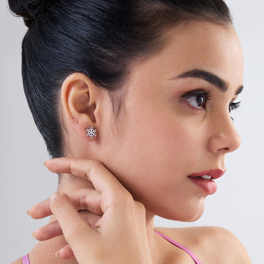 MAIRA 925 Sterling Plain Simple Silver Stud Earrings for Girls / Women