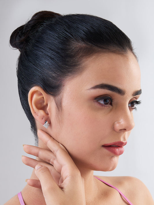 Maira Sterling Silver Pave Earrings