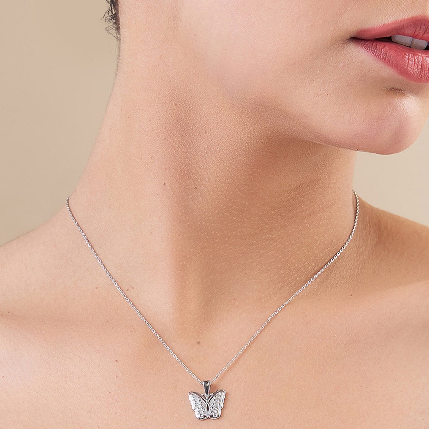 MAIRA 925 Sterling Silver Simple Pendant Chain for Girls