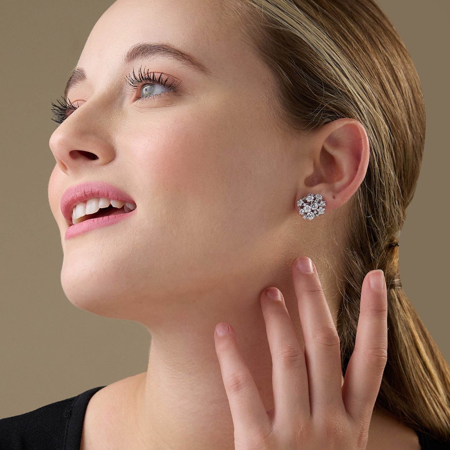 MAIRA bouquet of flowers designed 925 Sterling Silver Girls Earrings / Partywear / Valentine Gift for Women