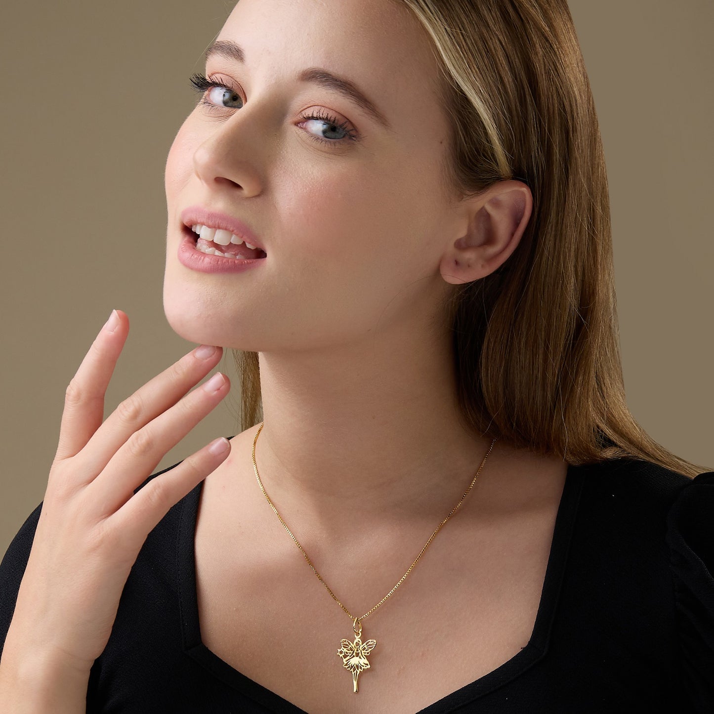 MAIRA I AM FAIRY Gold Plated 925 Sterling Silver Pendant Chain Necklace Jewellery ( Giftie- Sift for Self)