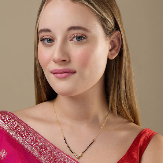 Maira Sterling Silver Minima Sparkle Mangalsutra