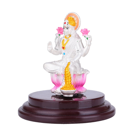 MAIRA 925 Sterling Silver Goddess Lakshmi Idol for Pooja Room | Gift for Family & Friends | 925 Stamp & Authenticity Certificate
