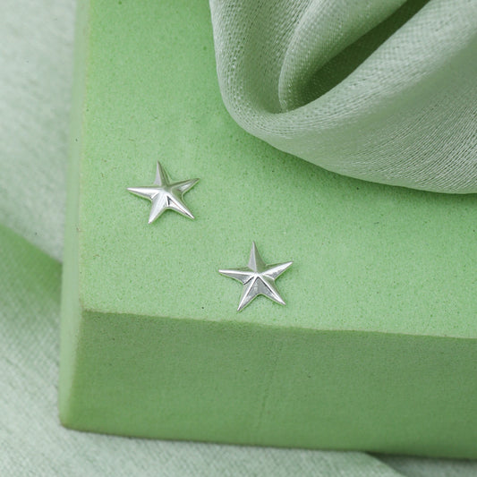 MAIRA 925 Sterling Silver STAR STUD Earrings for Girls / Women