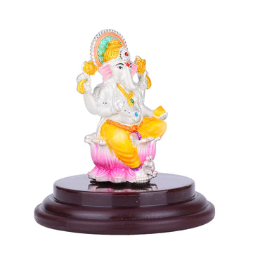 MAIRA 925 Sterling Silver Lord Ganesha Idol for Car Dashboard | Pooja Room | Gift for Family & Friends | 925 Stamp & Authenticity Certificate