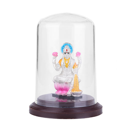 MAIRA 925 Sterling Silver Goddess Shubha Lakshmi & Dhanlaxmi Idol | Gift for Family & Friends | 925 Stamp & Authenticity Certificate