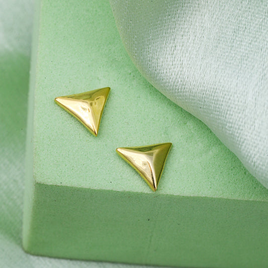 MAIRA 925 Sterling Silver 18K Gold Plated Studs Earrings for Women / Valentine Gift for Girls