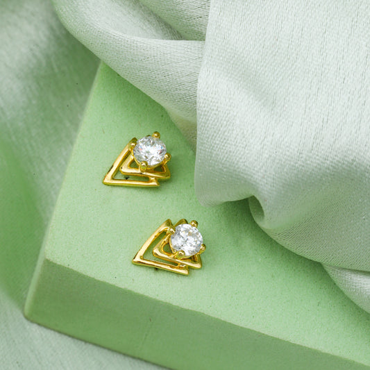 MAIRA Stylish Contemporary 925 Sterling Silver 18 k Gold Plated Earring Set for Girls / Women