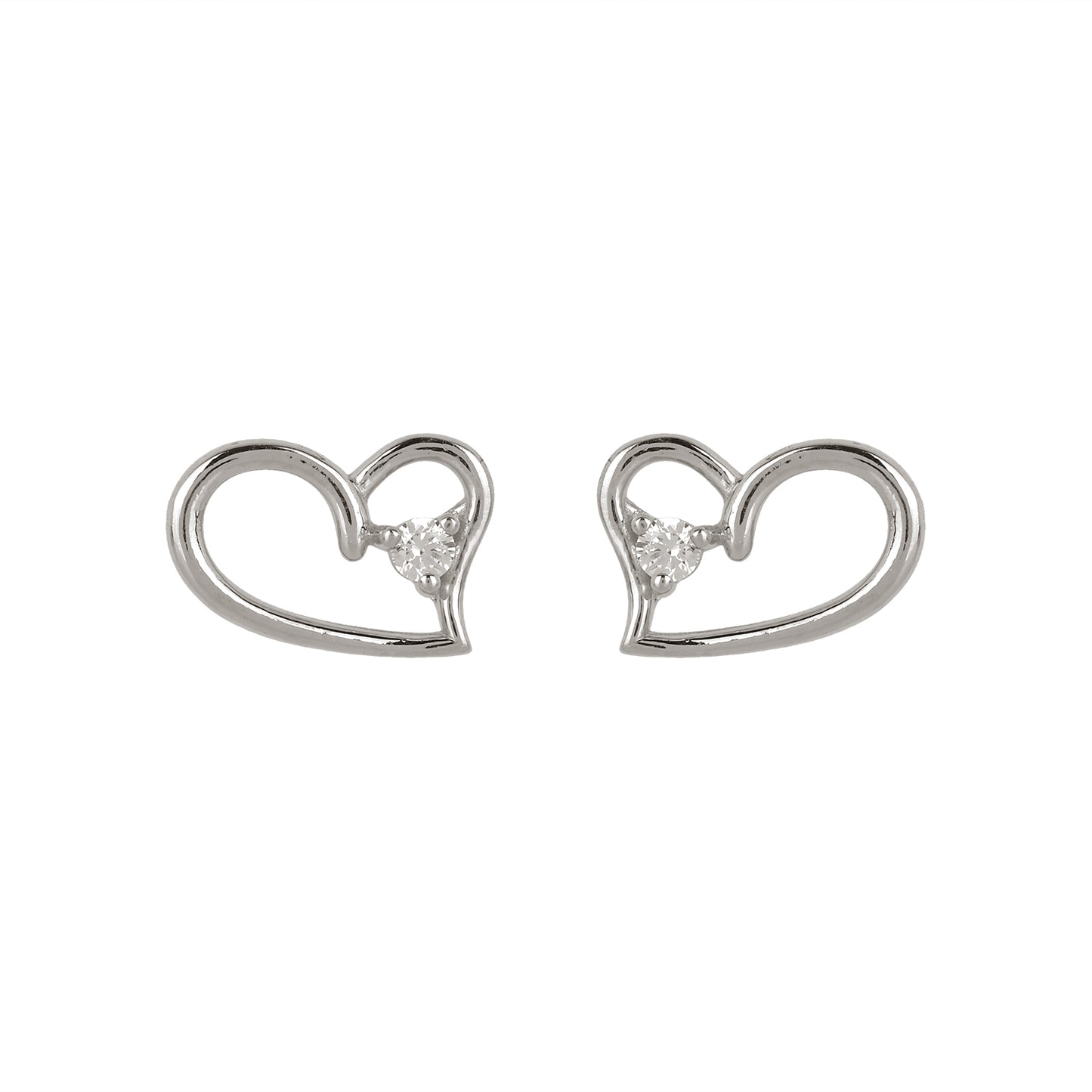 MAIRA 925 Sterling Silver Zircon Stud Earrings For Women & Girls