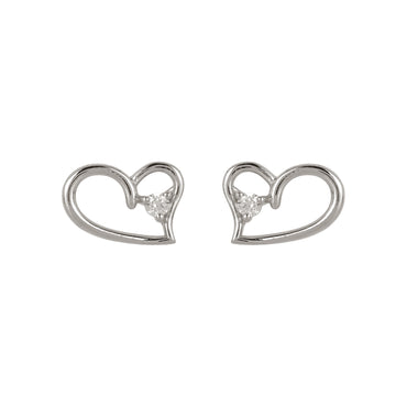 MAIRA 925 Sterling Silver Zircon Stud Earrings For Women & Girls