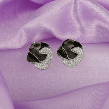 MAIRA with 925 Sterling Silver Stylish Partywear & Officewear Earrings with Enamel Swiss Zirconia / Valentine gift for Women