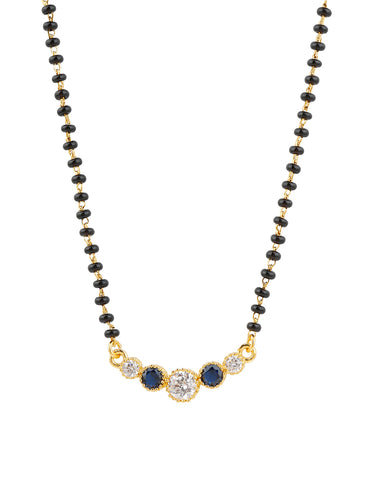 MAIRA 925 Sterling Pure Silver Black Beads Mangalsutra For Women | Hypoallergenic | 6 Months Warranty | Gift For Wife, Women's Day, Anniversary, Karwa Chauth