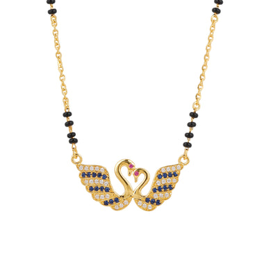 MAIRA 925 Sterling Silver 18K Micron Gold Plated Mangalsutra For Women | Hypoallergenic | Gift For Wife, Anniversary, Karwa Chauth