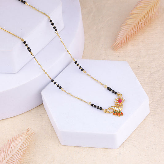 MAIRA 1gm Micron 18K Gold Plated Hypoallergenic Black Beads Kala Mani 925 Sterling Silver Mangalsutra | Tanmaniya | Karthamani Pathak | Chandi Necklace Jewellery | Pure Silver Gift for Women | 6 Months Warranty