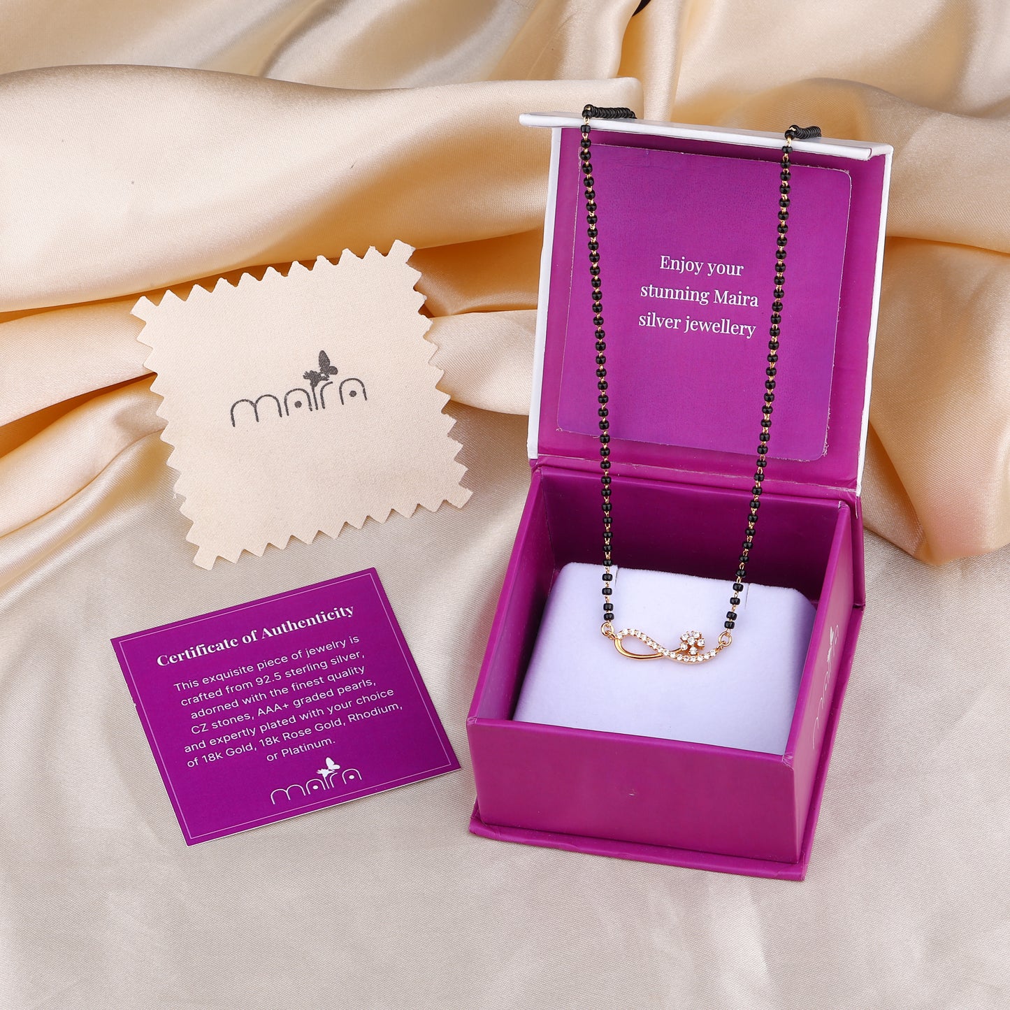 Maira Sterling Silver Akshara Infinity Mangalsutra