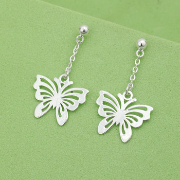 MAIRA 925 Sterling Silver Fly High Butterfly Dailywear Hoop Earrings for Women / Valentine Gift
