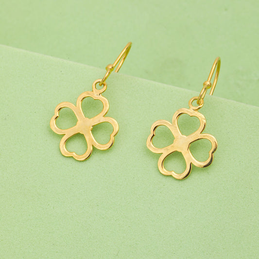 MAIRA 4 Heart 18K Gold Plated 925 Sterling Silver Dailywear Hoop Earrings for Women / Valentine Gift