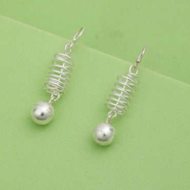 MAIRA Antique 925 Silver Contemporaray officewear Spring Round Earrings for Women/ Gift for Girls