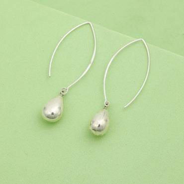 MAIRA Hoop Earrings with Tear Drop 925 Sterling Silver Earrings for Women / Girls