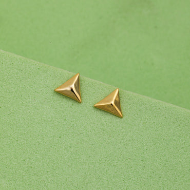 MAIRA 925 Sterling Silver 18K Gold Plated Studs Earrings for Women / Valentine Gift for Girls