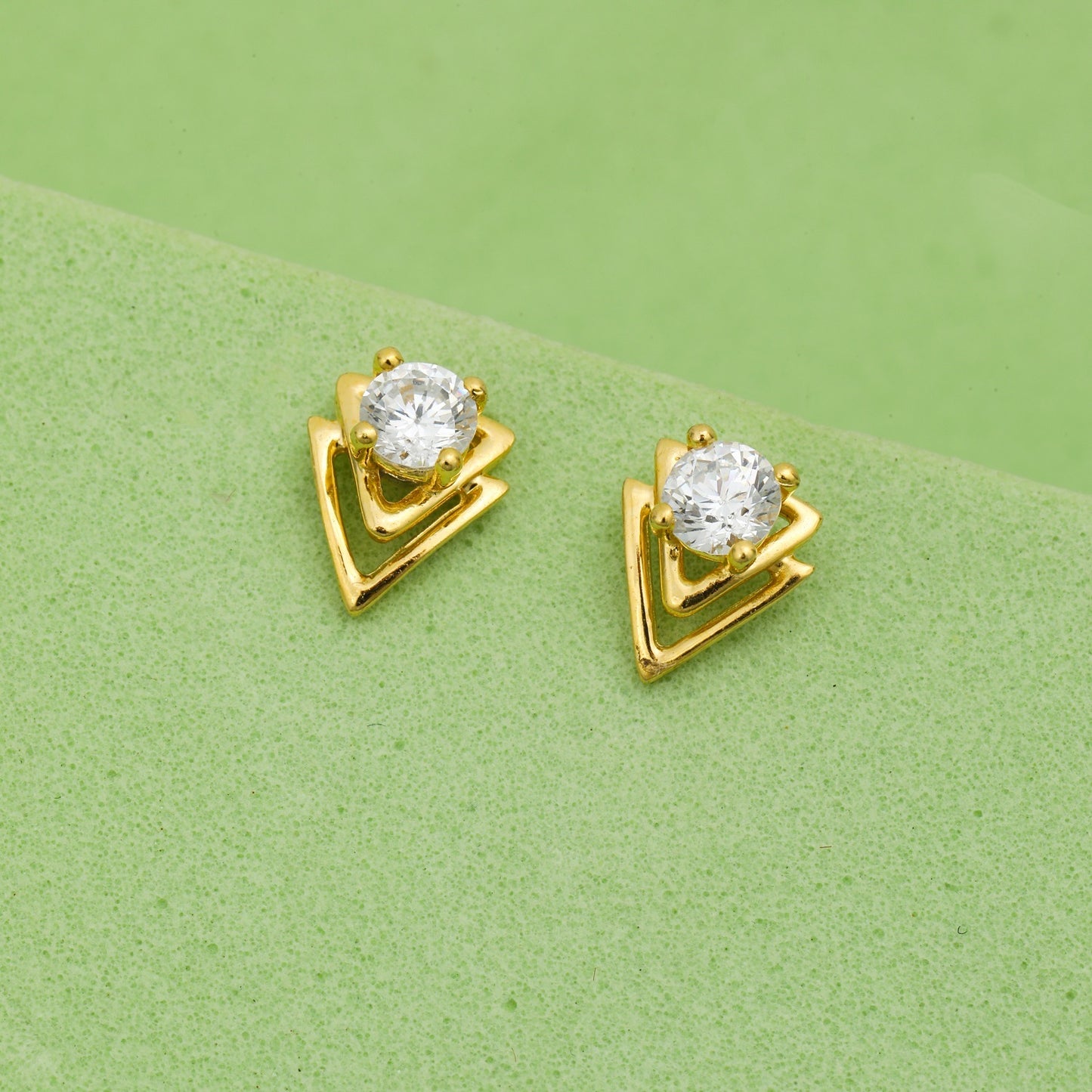 MAIRA Stylish Contemporary 925 Sterling Silver 18 k Gold Plated Earring Set for Girls / Women