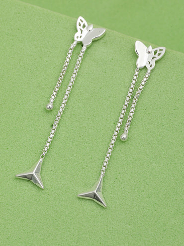 Maira Sterling Silver Flutter and Flow Drop Earrings