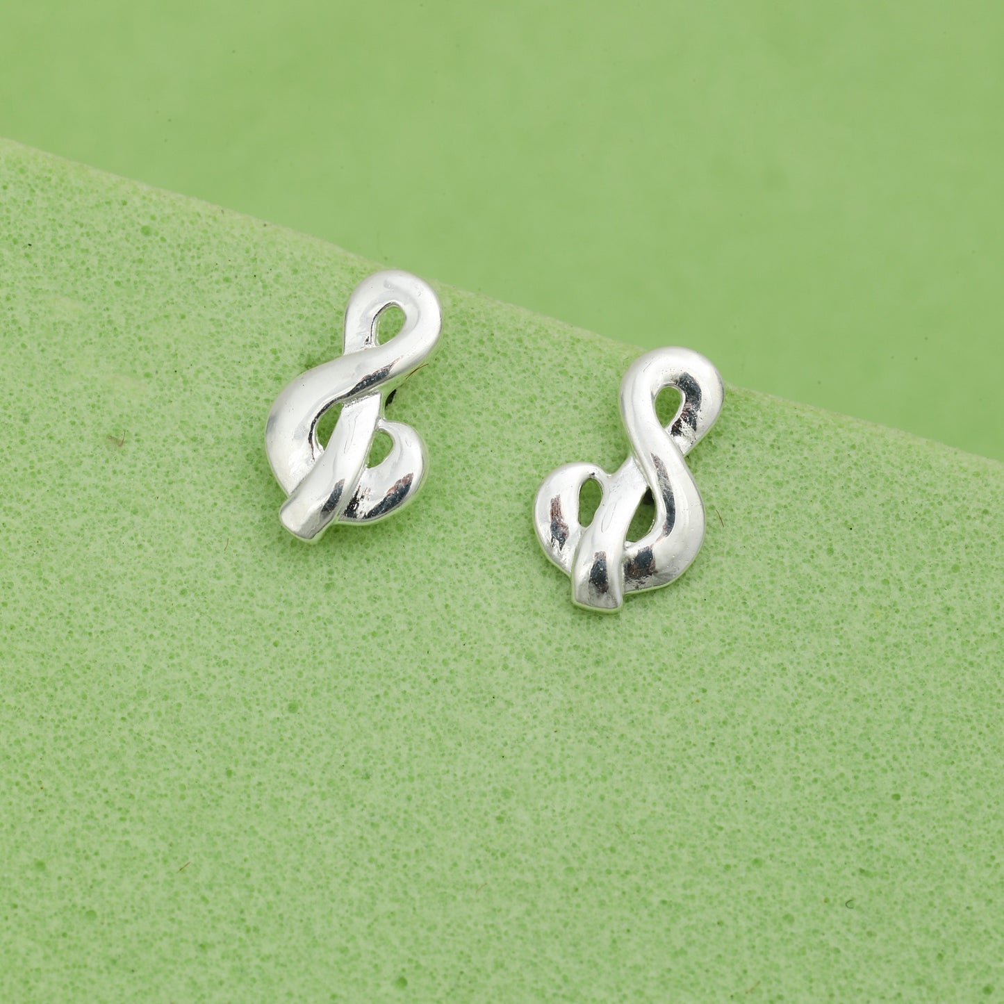 MAIRA 925 Sterling Silver INFINITY STUD Earrings for Girls / Women