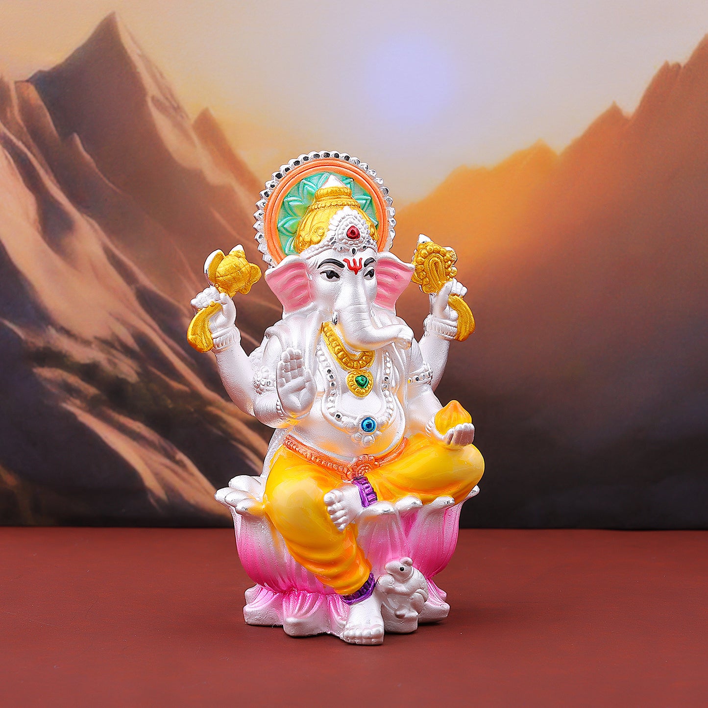 MAIRA 925 Sterling Silver Lord Ganesha Idol for Car Dashboard | Pooja Room | Gift for Family & Friends | 925 Stamp & Authenticity Certificate