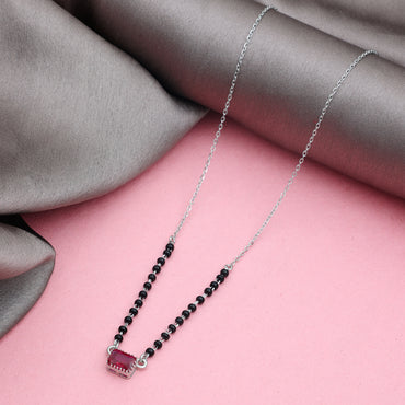 MAIRA Traditional Simple 18 inch Dailywear Mangalsutra in 925 Sterling Silver Jewellery