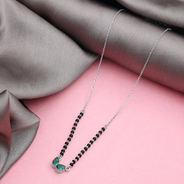 MAIRA Traditional Simple 18 inch Mangalsutra in 925 Sterling Silver Jewellery