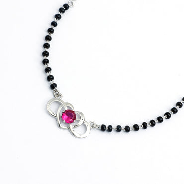 Maira Sterling Silver Crimson Knot Mangalsutra