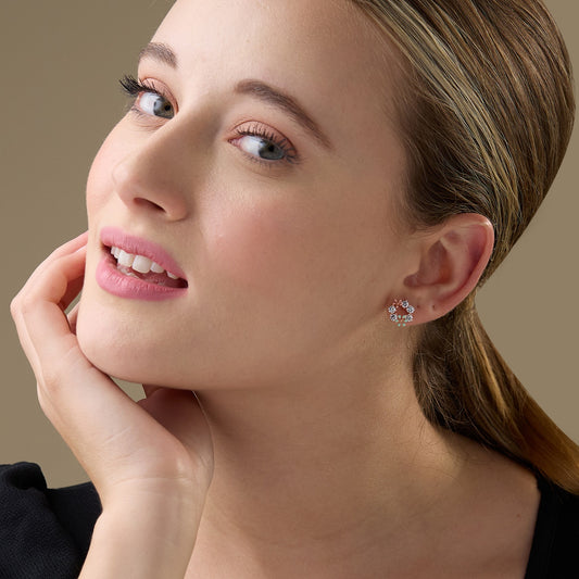 Maira Sterling Silver Eternity Hoop Earrings