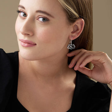 MAIRA Infinity Heart Stylish Dailywear 92.5 Sterling Silver Earrings for Women