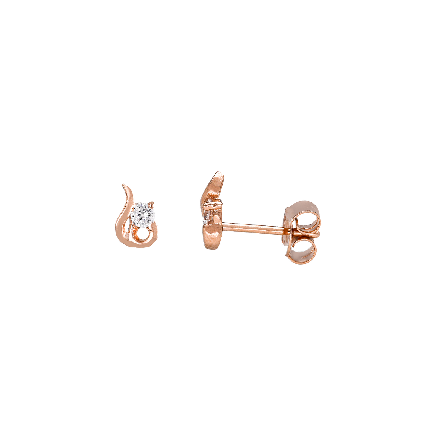 MAIRA 925 Sterling Silver Rose Gold Earrings For women/ Girls